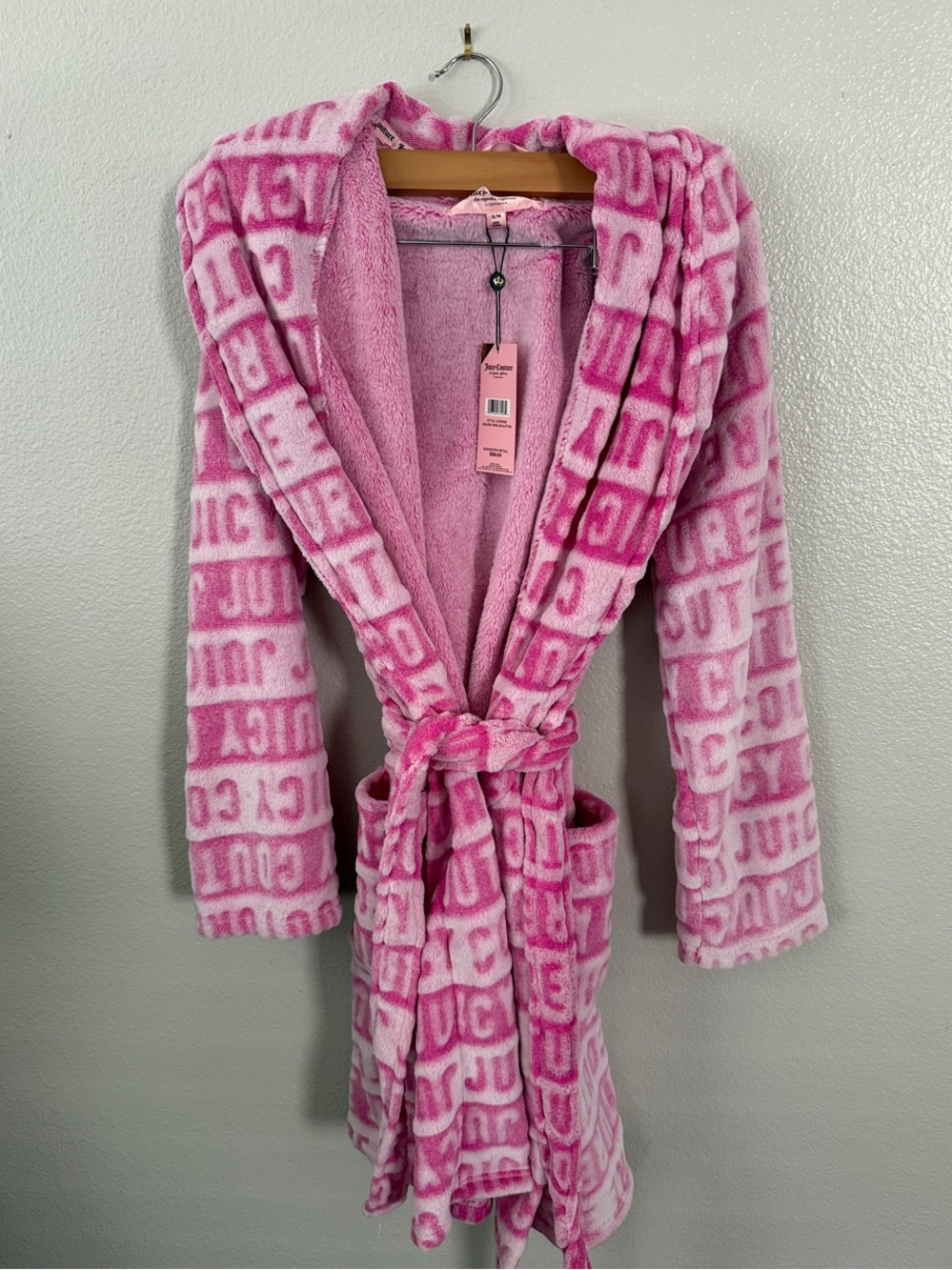 Juicy Couture Pink Hooded Robe